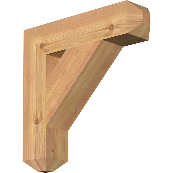Ekena Millwork Traditional Craftsman Smooth Bracket, Western Red Cedar, 3 1/2"W x 16"D x 16"H BKT04X16X16TRA04SWR - main